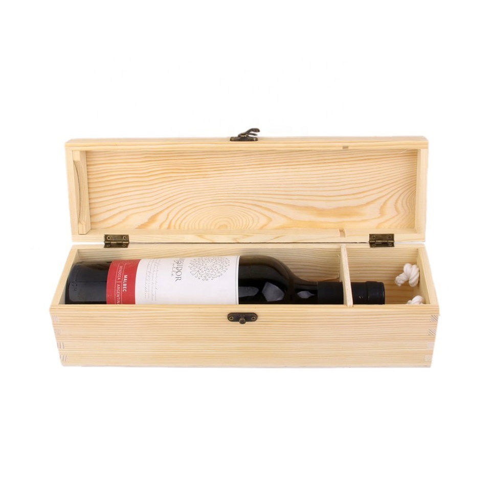 Wholesale customized single wooden wine box | Custom Wooden Box